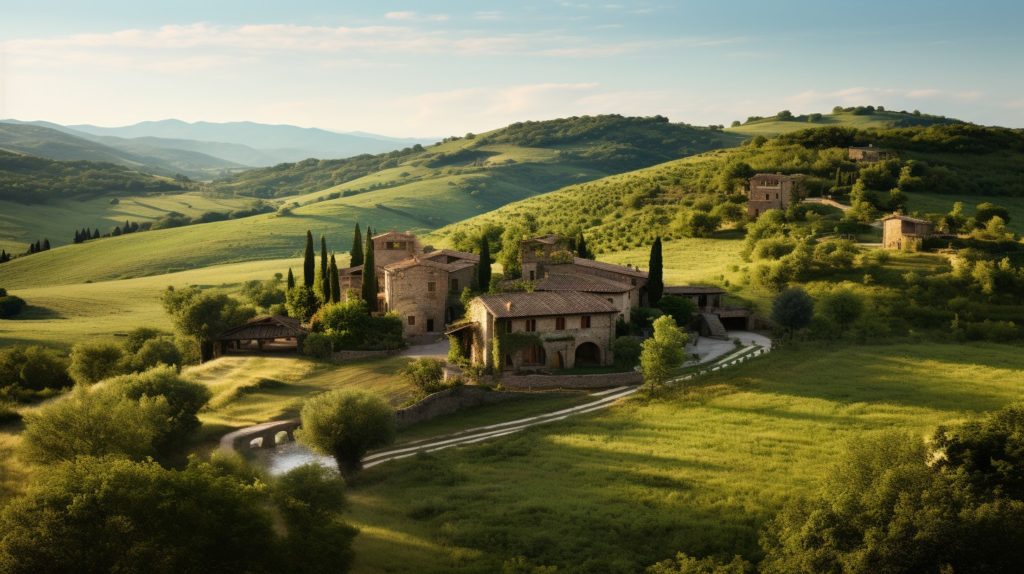 a bed and breakfast in a tranquil italian countryside